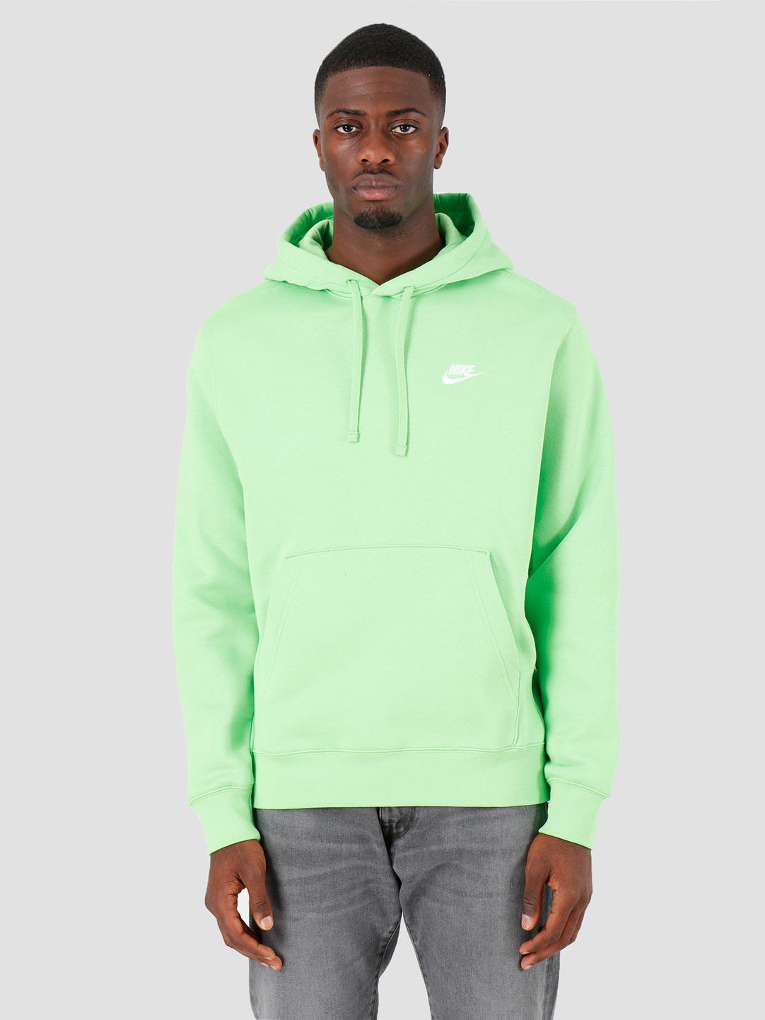 nike club hoodie green