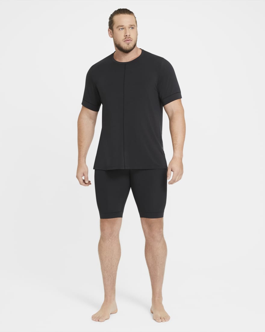 Nike Men's Yoga DRI-FIT Short Sleeve Top T-shirt Small Blue BV4034