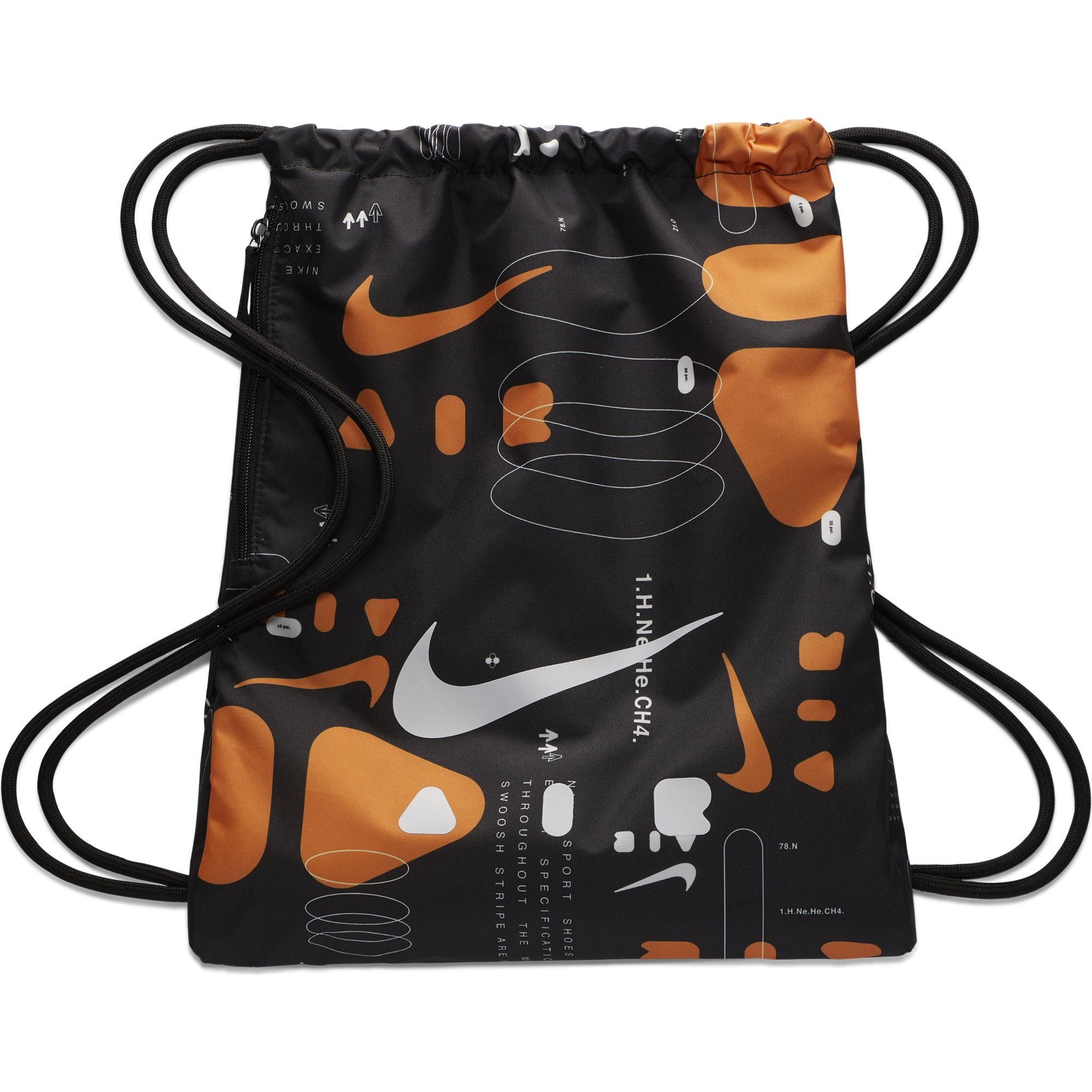 Nike Heritage Gymsack Black Orange BA6388 010 Nike