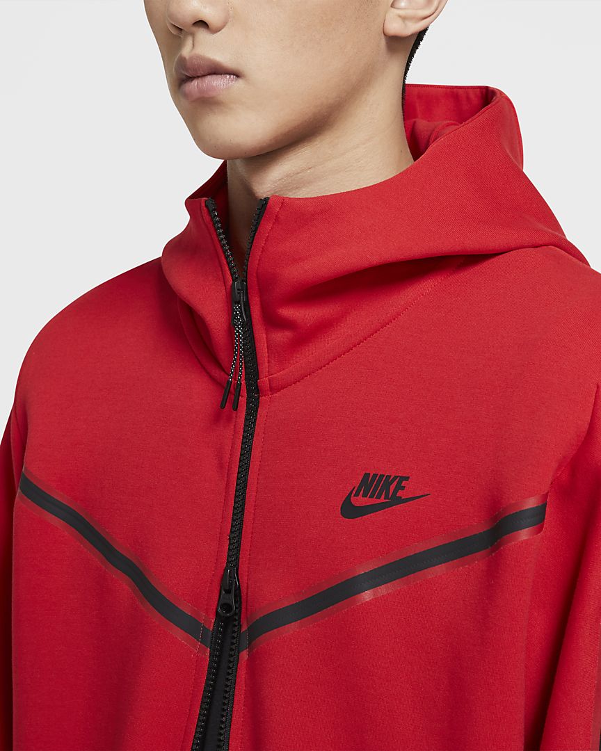 Red nike sportswear tech fleece sale