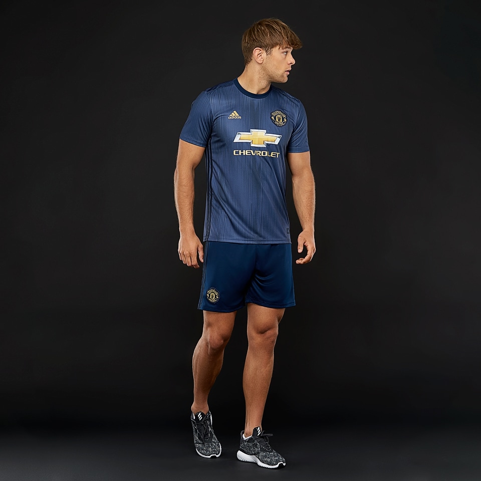 adidas Manchester United 2018 19 Third Shirt Collegiate Navy Night Navy Matte Gold DP6022 Adidas