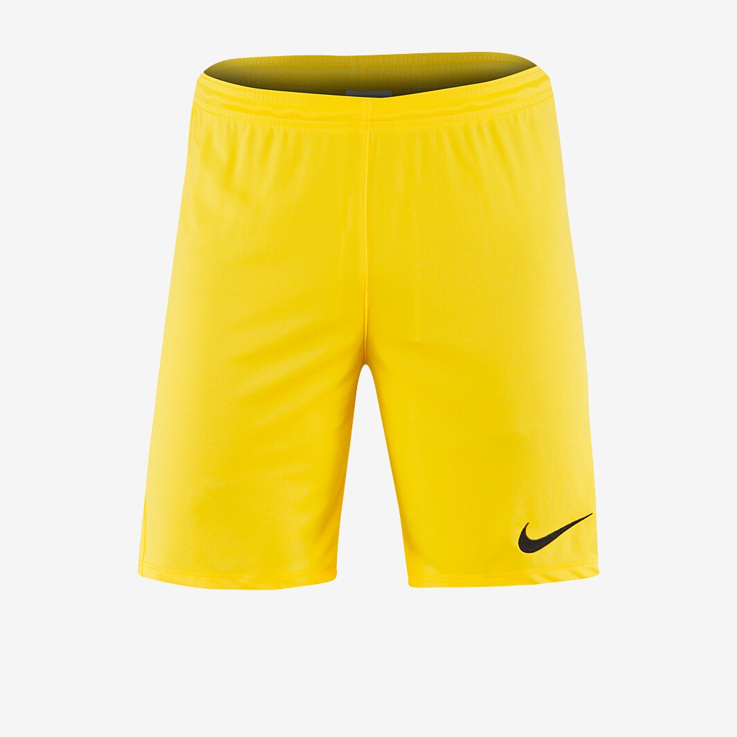 Short tours. Nike Park 3. Купить желтые шорты для мальчика.