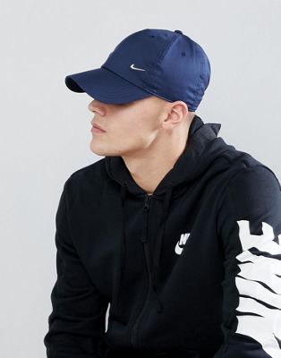 nike metal swoosh cap navy