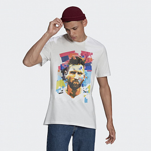 Футболка Adidas Messi Soccer Graphic Tee - White