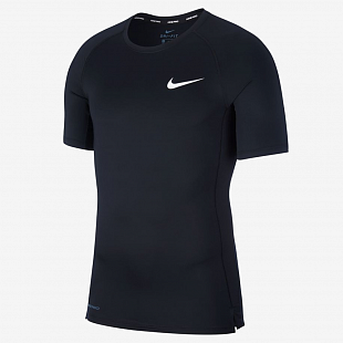 Мужская футболка Nike Pro Top Short Sleeve Tight - Black