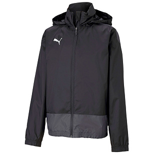 Детская куртка Puma teamGOAL 23 Training Rain Jacket - Black / Grey
