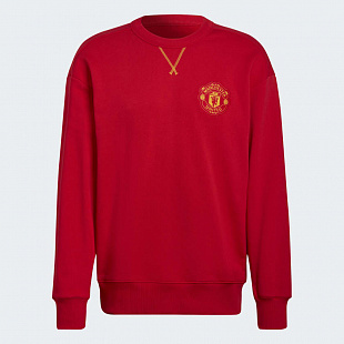 Свитер Adidas Manchester United CNY Crew Sweatshirt - Red / Scarlet