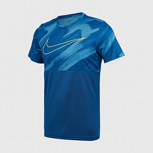 Футболка тренировочная Nike Superset SS Energy - Dutch Blue / Court Blue / Volt