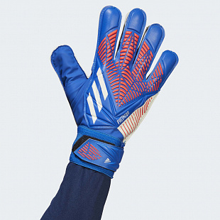 Вратарские перчатки Adidas Predator Training Gloves - Hi-Res Blue / Turbo / White