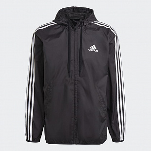 Куртка Adidas Primegreen Essentials 3-Stripes Windbreaker - Black