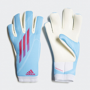 Детские вратарские перчатки Adidas X Training Gloves - Sky Rush / White / Team Shock Pink