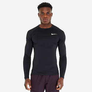 Бельё Nike Pro Men's Tight-Fit Long-Sleeve Top - Black