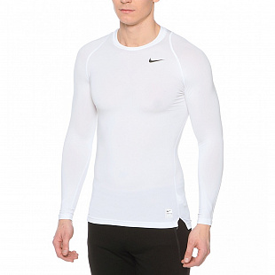 Белье Nike Pro Compression Long Sleeve Top - White