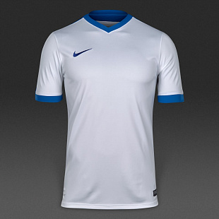 Детская футболка Nike Striker IV SS Jersey - White / Royal Blue