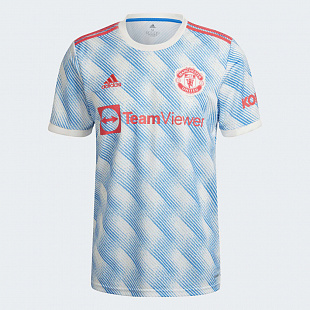 Футболка Adidas Manchester United Away Jersey Performance - Cloud White / Blue